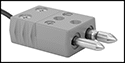 Image of Specification. Round-Pin Connector. Front orientation. ZoomedIn view. Contains Border. Round-Pin Thermocouple Connector. Magnetic Thermocouple Probes for Surfaces , Probes with Cable.