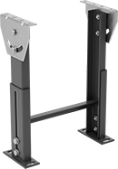 Image of Product. Single-Level Stationary Stands. Front orientation. Conveyors. Abrasion-Resistant Roller Conveyors.