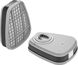 Image of Product. Front orientation. Respirator Cartridges. Air-Purifying Respirator Cartridges, 3M, Compatible with 6000, 6500, 7000, and FF-400 Series.