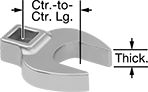 Image of Product. Front orientation. Contains Annotated. Wrench Heads. Wrench Heads.