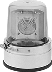 Image of Product. Front orientation. Indicator Lights. Surface-Mount Revolving Indicator Lights, 304 Stainless Steel.
