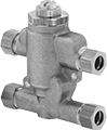 Image of Product. Front orientation. Mixing Valves. Mixing Valves with Compression Fitting Connections for Drinking Water.