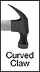 Image of Specification. Front orientation. ZoomedIn view. Contains Border. Curved Claw. Nail Hammers .