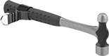 Image of Product. Front orientation. Hammers. Ball Peen Hammers , Round Steel Face, Fiberglass Handle with Textured Grip, Tether Ring.