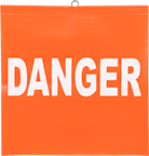 Image of Product. Front orientation. Safety Flags. Danger.