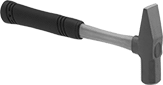 Image of Product. Front orientation. Hammers. Riveting Hammers , Round Steel Face, Fiberglass Handle with Textured Grip, Style A.