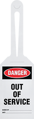 Image of Product. Front orientation. Tags. Machine and Equipment Operation Tags, Danger—Out Of Service.