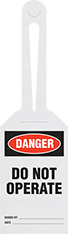 Image of Product. Front orientation. Tags. Machine and Equipment Operation Tags, Danger—Do Not Operate.