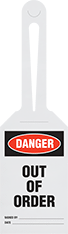 Image of Product. Front orientation. Tags. Machine and Equipment Operation Tags, Danger—Out Of Order.