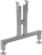 Image of Specification. Stands. Front orientation. Straight Conveyors. High-Capacity Ready-to-Run Mini Belt Conveyors.