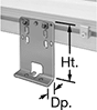 Image of ProductInUse. Front orientation. Contains Annotated. Conveyor Brackets. High-Capacity Ready-to-Run Mini Belt Conveyors.