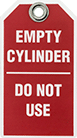 Image of Product. Front orientation. Tags. Liquid and Gas Tags, Empty Cylinder—Do Not Use, Package.