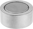 Image of Product. 4. Front orientation. Magnets. Encased Neodymium Disc Magnets, Magnets With Threaded Hole, Style 4, Magnetized Through Thickness.