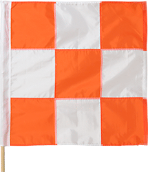 Image of Product. Front orientation. Safety Flags. Checkered.