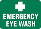 Image of Product. Front orientation. Signs. First-Aid Signs, Emergency Eye Wash with Cross (English).