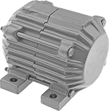 Image of Product. Totally Enclosed Nonventilated (TENV) Motor Enclosure. Front orientation. Vibrators. Ultra-Quiet Electric Vibrators for Dry Materials, Aluminum Body, Totally Enclosed Nonventilated (TENV) Motor Enclosure.