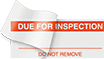 Image of Product. Front orientation. Labels. Material Tracking Labels with Laminating Flap , Due for Inspection.