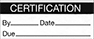 Image of Product. Front orientation. Labels. Material Tracking Labels , Certification.
