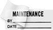 Image of Product. Front orientation. Labels. Material Tracking Labels with Laminating Flap , Maintenance.