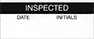 Image of Product. Front orientation. Labels. Material Tracking Labels , Inspected.