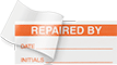 Image of Product. Front orientation. Labels. Material Tracking Labels with Laminating Flap , Repaired By.