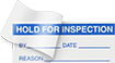 Image of Product. Front orientation. Labels. Material Tracking Labels with Laminating Flap , Hold for Inspection.