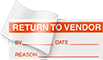 Image of Product. Front orientation. Labels. Material Tracking Labels with Laminating Flap , Return to Vendor.