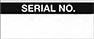 Image of Product. Front orientation. Labels. Material Tracking Labels , Serial No., Blank.