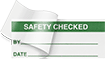 Image of Product. Front orientation. Labels. Material Tracking Labels with Laminating Flap , Safety Checked.