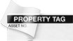 Image of Product. Front orientation. Labels. Material Tracking Labels with Laminating Flap , Blank, Property Tag.