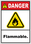 Image of Product. Front orientation. Labels. Illustrated Hazardous Material Labels , Danger—Flammable.