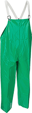 Image of Product. Front orientation. Bib Overalls. Chemical-Resistant Rain Bib Overalls.