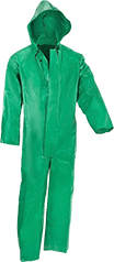 Image of Product. Front orientation. Coveralls. Chemical-Resistant Rain Coveralls.