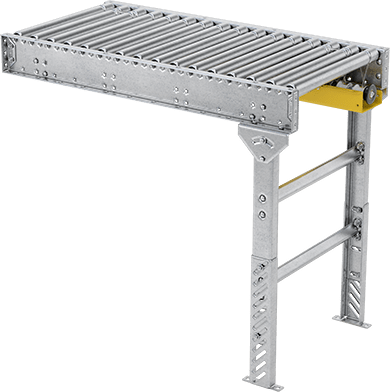 Image of Product. Back orientation. Motorized Roller Conveyor, Extension, 4 Feet Long, 25" Overall Width.