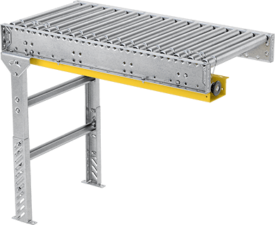 Image of Product. Front orientation. Motorized Roller Conveyor, Extension, 4 Feet Long, 25" Overall Width.