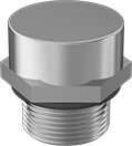 Image of Product. Front orientation. Electrical Enclosure Drain Vents. Hazardous-Location Electrical Enclosure Drain Vents, 316 Stainless Steel.