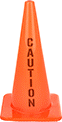 Image of Product. Front orientation. Traffic Cones. Traffic Cones, With Message, Orange.