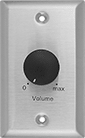 Image of Product. Front orientation. Speaker Volume Controls. Volume Knob.