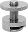 Image of Product. Mounting Stud with 1 Knurled Nut. Bottom orientation. L-Track Mounting Studs. Quick-Adjust L-Track Mounting Studs, 1 Knurled Nut.