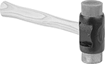 Image of Product. Front orientation. Hammers. Replaceable-Face Mallets , Press-Fit Rawhide Leather Face, Hickory Handle with Plain Grip.