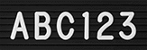 Image of ProductInUse. Front orientation. Letter Board Characters.
