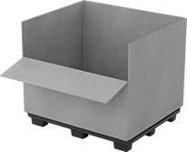 Image of Product. Perforated Flap (Pallet Not Included). Front orientation. Shipping Boxes. Large-Capacity Cardboard Shipping Boxes, Shipping Boxes with Perforated Flap.