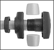 Image of Specification. Front orientation. Exploded view. Contains Border. Clamping-Head Face. Create-Your-Own Sledge Hammers .
