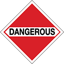 Image of Product. Front orientation. Signs. D.O.T. Vehicle Signs, Dangerous (English).