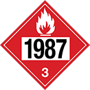 Image of Product. Front orientation. Signs. D.O.T. Vehicle Signs, 1987—3 with Flame Symbol.