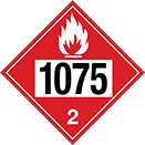 Image of Product. Front orientation. Signs. D.O.T. Vehicle Signs, 1075—2 with Flame Symbol.