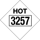 Image of Product. Front orientation. Signs. D.O.T. Vehicle Signs, 3257—Hot (English).
