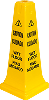 Image of Product. Front orientation. Signs. Stackable Slip and Fall Prevention Signs, Caution—Wet Floor/Cuidado—Piso Mojado (English/Spanish).