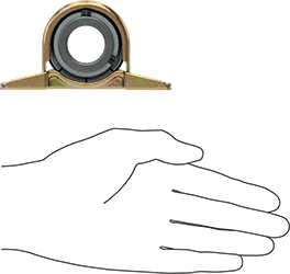 Image of Product. Side1 orientation. Contains SizingReference. Light-Duty Mounted Steel Ball Bearing, with Set Screw, for 15/16" Shaft Diameter.