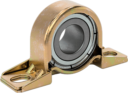 Image of Product. Back orientation. Light-Duty Mounted Steel Ball Bearing, with Set Screw, for 15/16" Shaft Diameter.